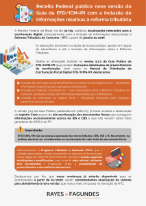 Receita Federal publica nova versão do Guia da EFD/ICM-IPI com a inclusão de informações relativas à reforma tributária